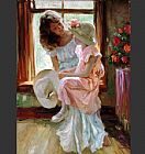 Vladimir Volegov Famous Paintings - Morning Chat